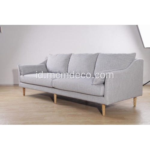 Sofa modern 3 dudukan dalam kain